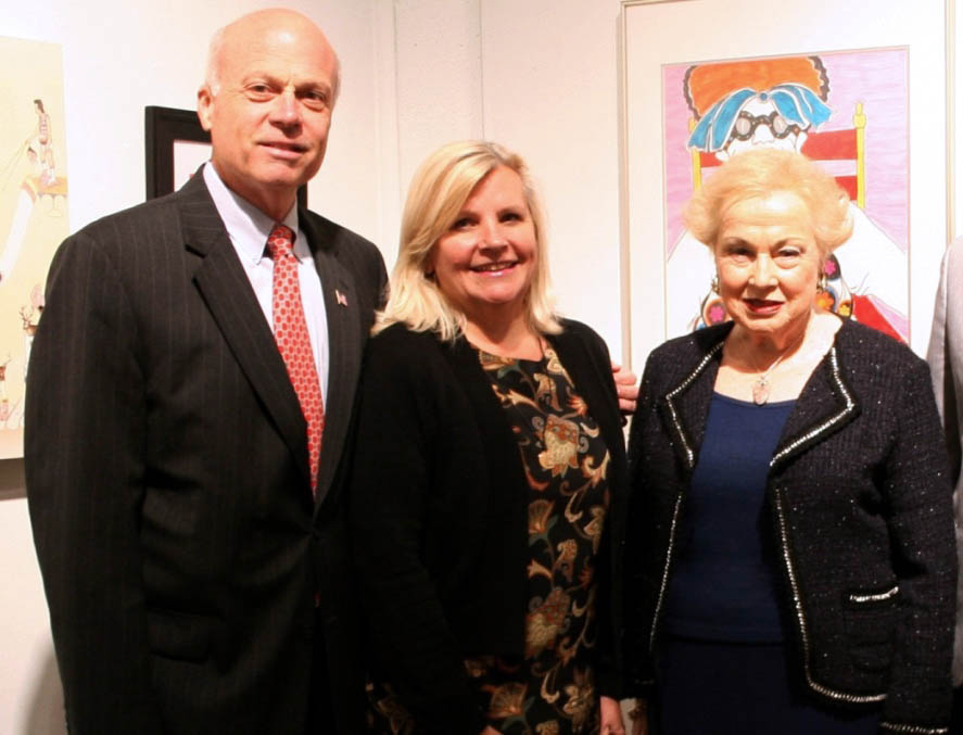 Freeholder Deputy Director Gary J. Rich, Sr. and Monmouth County Administrator Teri O’Connor congratulate Freeholder Director Lillian G. Burry for being named Community Champion of the Arts by the Monmouth County Arts Council on May 15, 2014 in Lincroft, NJ.